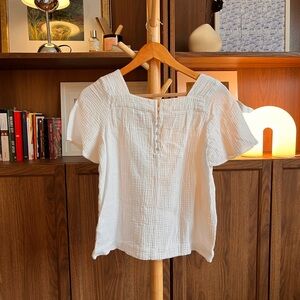 Madewell Soft Gauze White Top
